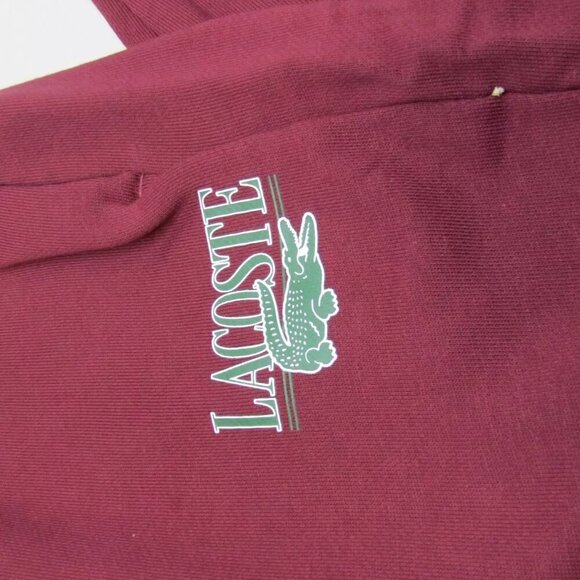NEW LACOSTE Women's Size 2 Logo Printed Sweatpants Red - Picture 9 of 11